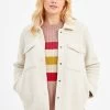 Tog 24 Womens Cream Farnley Fleece Shacket -Fashion Women D07799s