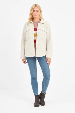 Tog 24 Womens Cream Farnley Fleece Shacket -Fashion Women D07799s3