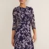 Phase Eight Cream Vera Floral Mesh Dress
