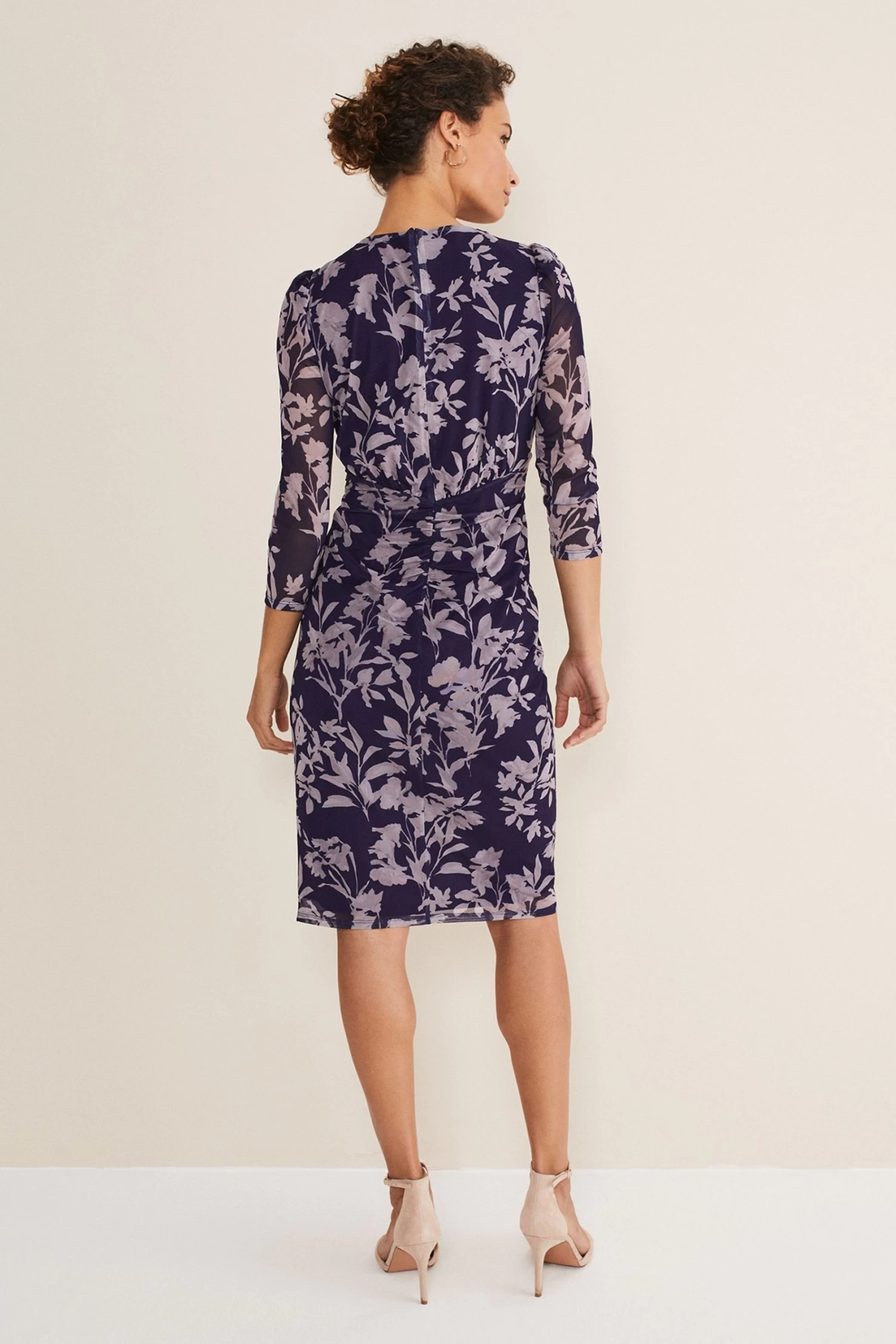 Phase Eight Cream Vera Floral Mesh Dress 4 Phase Eight Cream Vera Floral Mesh Dress - Image 2