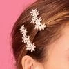 Next Gold Tone Sparkle Flower Hair Grips 2 Pack -Fashion Women D14010s