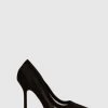 Reiss Dahlia Leather Sheer Court Shoes -Fashion Women D18 847s