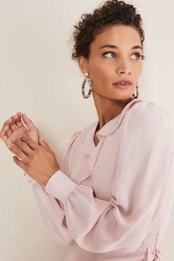 Phase Eight Pink Daisie Frill Ruffle Midi Dress -Fashion Women D18194s4