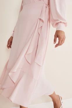 Phase Eight Pink Daisie Frill Ruffle Midi Dress -Fashion Women D18194s5