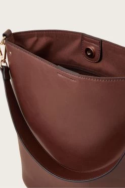Monsoon Brown Vegan PU Bucket Bag -Fashion Women D19369s3