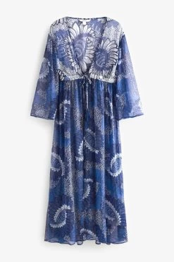 Next Tie Waist Kimono Maxi Dress -Fashion Women D21841s4