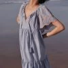 Next Embroidered Short Sleeve Woven Mix Kaftan Mini Dress -Fashion Women D23 260s