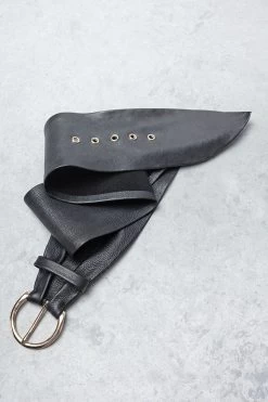 Mint Velvet Leather Wide Waist Belt