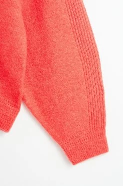 Oliver Bonas Orange Button Knitted Jumper -Fashion Women D24374s8