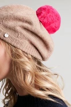 Joules Brown Cherie Beret Hat -Fashion Women D24971s5