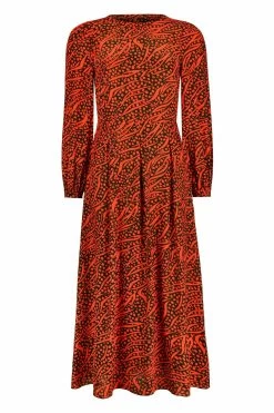 Ro&Zo Black Mix Animal Print Midi Dress -Fashion Women D26081s7