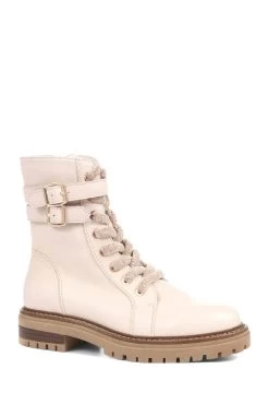 Jones Bootmaker Simonetta Biker White Boots -Fashion Women D26178s3