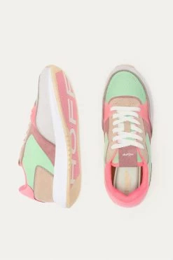 HOFF Rambla Green/Pink Suede Leather Trainers -Fashion Women D26987s3