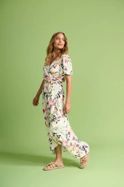 Pom Amsterdam White Garden Bloom Wrap Maxi Dress 8 Pom Amsterdam White Garden Bloom Wrap Maxi Dress -Fashion Women D27620s3