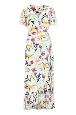 Pom Amsterdam White Garden Bloom Wrap Maxi Dress 9 Pom Amsterdam White Garden Bloom Wrap Maxi Dress -Fashion Women D27620s4