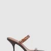 Reiss Emery Tortoiseshell Double Strap Heels -Fashion Women D28 890s