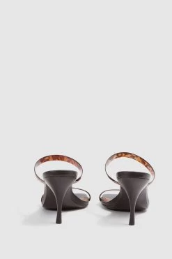 Reiss Emery Tortoiseshell Double Strap Heels -Fashion Women D28 890s4