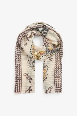 Next Multi Palm Print Lightweight Scarf -Fashion Women D28371s4