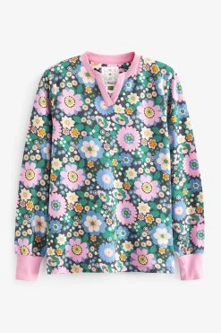 Anorak Pink Nostalgic Flower Cotton Jersey Pyjama Set 9 Anorak Pink Nostalgic Flower Cotton Jersey Pyjama Set -Fashion Women D29537s3