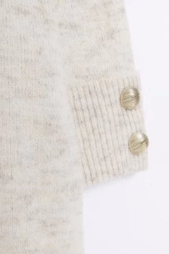 River Island Cream Wrap Bow Dress -Fashion Women D32036s5