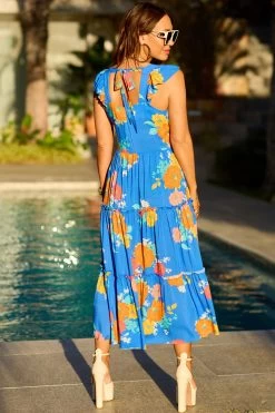 Myleene Klass Blue Tiered Sundress -Fashion Women D35409s2