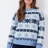 Crew Clothing Company Mid Blue Casual Jumper -Fashion Women D35983s