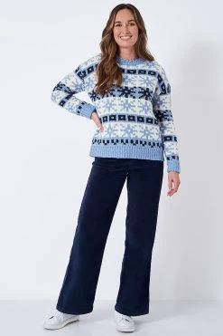 Crew Clothing Company Mid Blue Casual Jumper -Fashion Women D35983s3