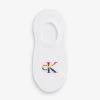 Calvin Klein White Invisible High Socks -Fashion Women D36187s