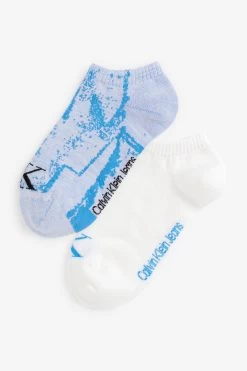 Calvin Klein Blue Trainer Socks 2 Pack