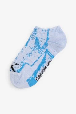 Calvin Klein Blue Trainer Socks 2 Pack -Fashion Women D36190s3