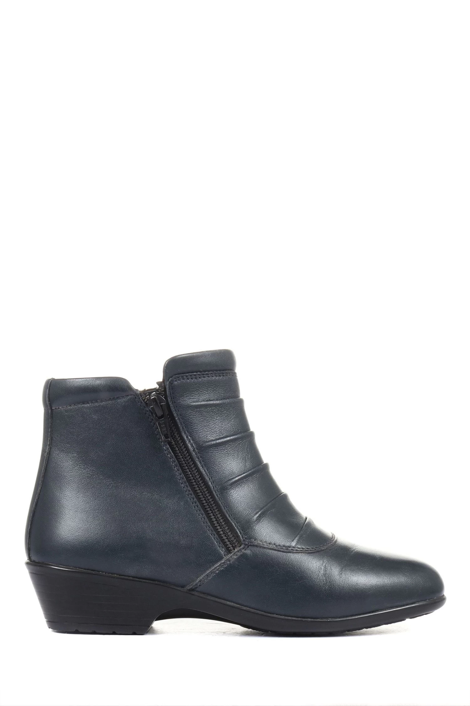 Pavers Blue Leather Ankle Boots 3 Pavers Blue Leather Ankle Boots