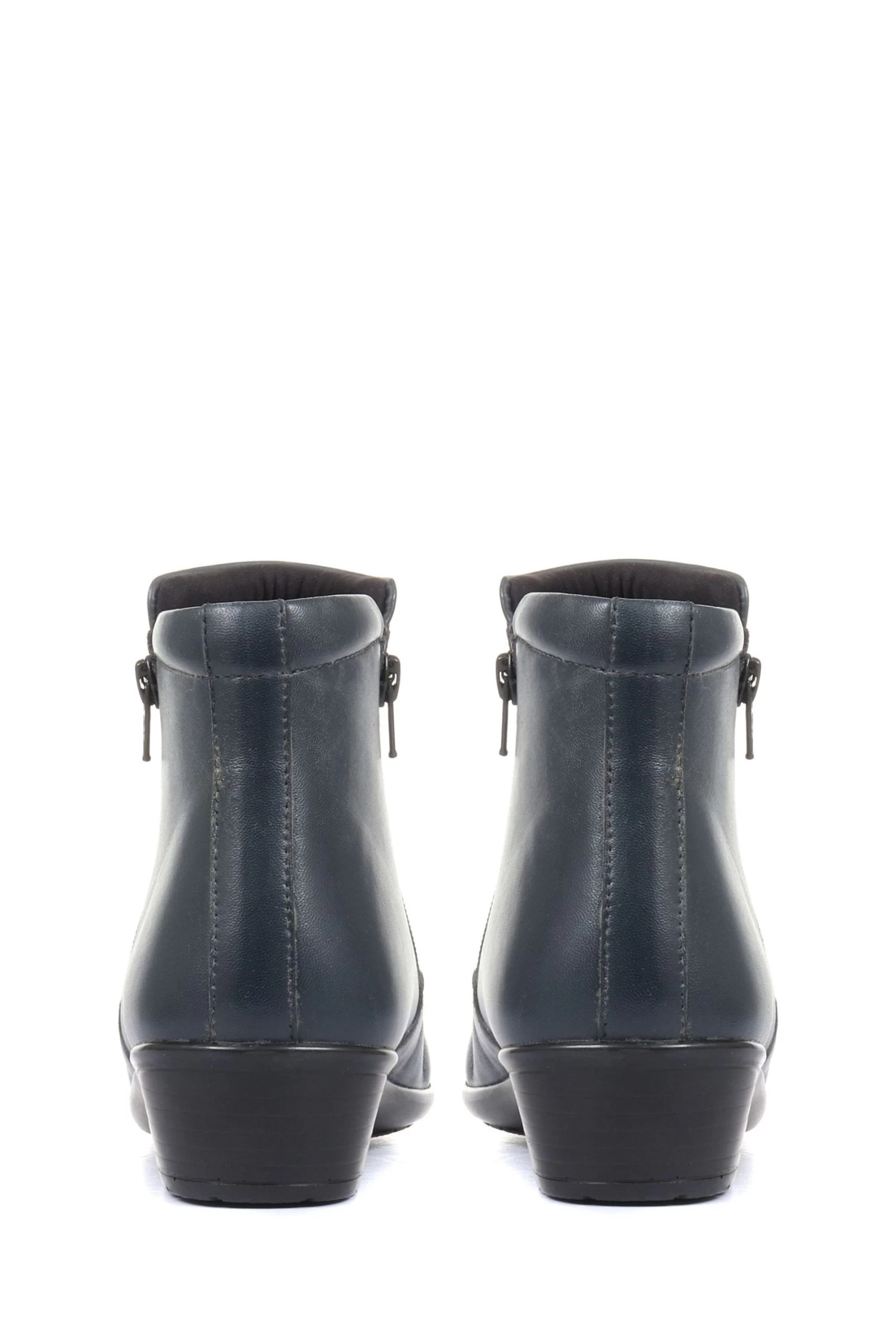 Pavers Blue Leather Ankle Boots 4 Pavers Blue Leather Ankle Boots - Image 2