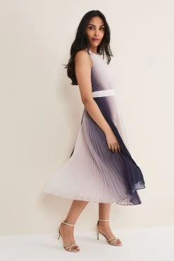 Phase Eight Cream Petite Simara Ombre Dress -Fashion Women D41 957s3