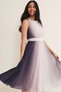 Phase Eight Cream Petite Simara Ombre Dress -Fashion Women D41 957s4