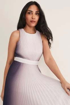 Phase Eight Cream Petite Simara Ombre Dress -Fashion Women D41 957s5