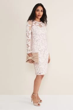 Phase Eight Pink Petite Annika Tapework Dress