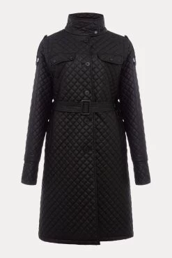 Phase Eight Black Erna PU Coat -Fashion Women D41576s5