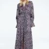 Fabienne Chapot Purple Clapton Floral Maxi Dress -Fashion Women D44642s