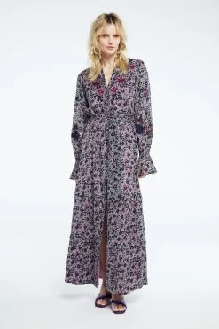 Fabienne Chapot Purple Clapton Floral Maxi Dress