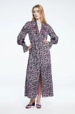 Fabienne Chapot Purple Clapton Floral Maxi Dress -Fashion Women D44642s4