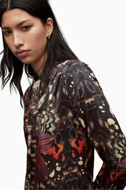 All Saints Green Toni Gene Shirt -Fashion Women D45746s6