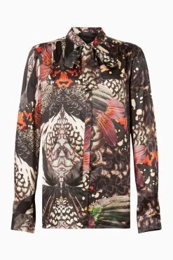 All Saints Green Toni Gene Shirt -Fashion Women D45746s7