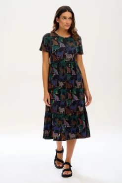 Sugarhill Brighton Animal Print Leopard Spot Unna Jersey Dress