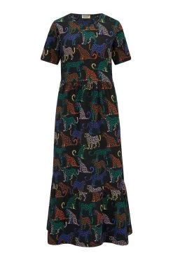 Sugarhill Brighton Animal Print Leopard Spot Unna Jersey Dress -Fashion Women D51397s3