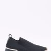 River Island Black Wide Fit Knitted Runner Trainers -Fashion Women D53269s
