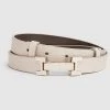 Reiss Hayley Leather Square Hinge Belt