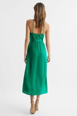 Reiss Arianna Halter Neck Belted Midi Dress 14 Reiss Arianna Halter Neck Belted Midi Dress -Fashion Women D57 959s6
