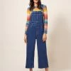 White Stuff Blue Kelly Wide Leg Dungarees -Fashion Women D58694s