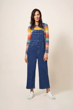 White Stuff Blue Kelly Wide Leg Dungarees