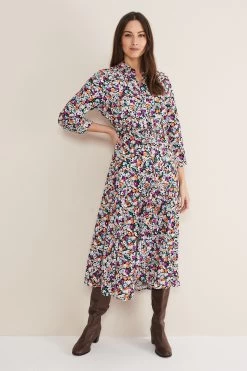 Phase Eight Natural Tana Floral Ditsy Dress